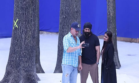 Actor Yash with Hollywood action director JJ Perry (Image source: ANI)