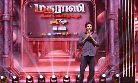 Sivakarthikeyan in Madharasi audio launch (IANS)