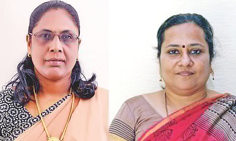 V Vijayalakshmi (left) and Revathy Parameswaran