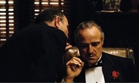 Marlon Brando in a still from The Godfather