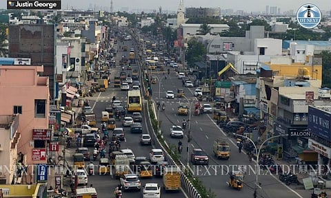 Four-lane elevated corridor along East Coast Road (ECR), between Thiruvanmiyur and Uthandi (Photo: Justin George)