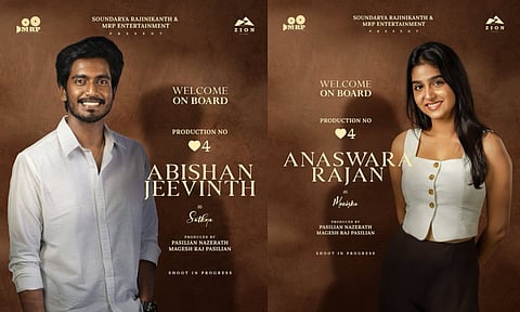 Abishan Jeevinth; Anaswara Rajan (Photo: X-@Zionfilmsoff).