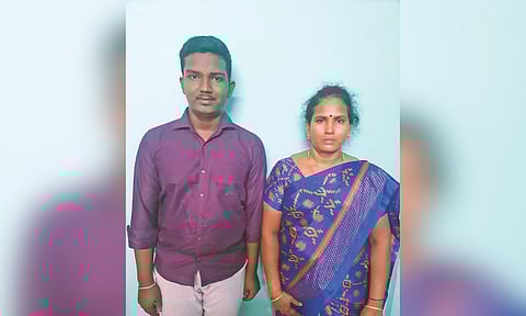 S Gowri Sankar with his mother Kalaivani