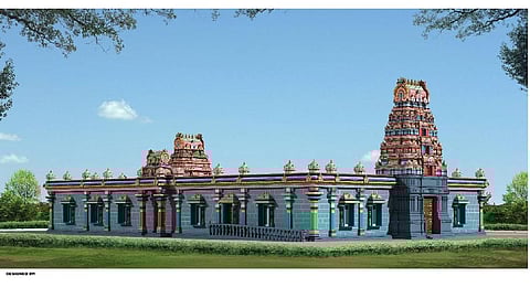 Proposed 3D picture of the temple 