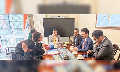 &nbsp;Chief Minister MK Stalin on Wednesday in London chaired a high-level meeting with senior executives of leading global industries