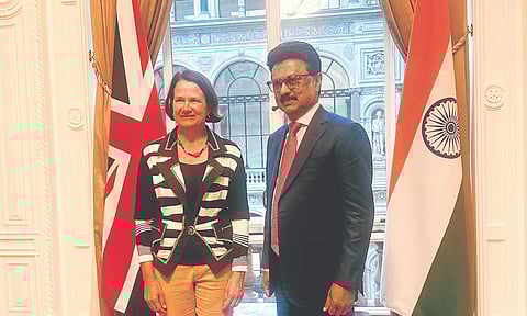 Chief Minister MK Stalin during an interaction with UK Minister for the Indo-Pacific Catherine West