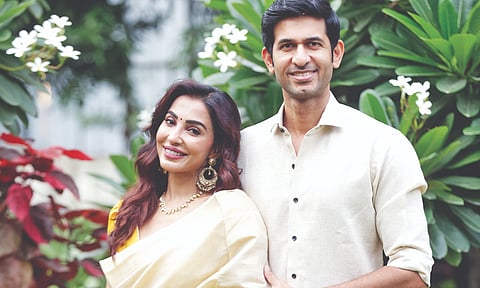 Parvati Nair with her husband Aashrith