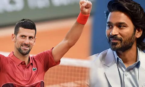 Dhanush showers praise on Tennis ace Novak Djokovic; calls his tennis 'nothing short of breathtaking'