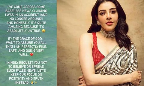 Kajal Aggarwal rubbishes death rumours via X post