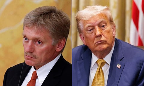Kremlin spokesman Dmitry Peskov, US President Donald Trump (L-R)
