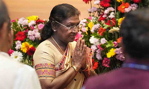 President Droupadi Murmu at the National Geoscience Awards 2024 ceremony (PTI)&nbsp;