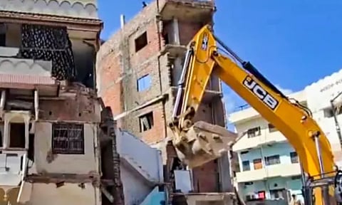 &nbsp;A portion of Padma Shri awardee Olympian Mohammed Shahid's house here was demolished by a bulldozer&nbsp;