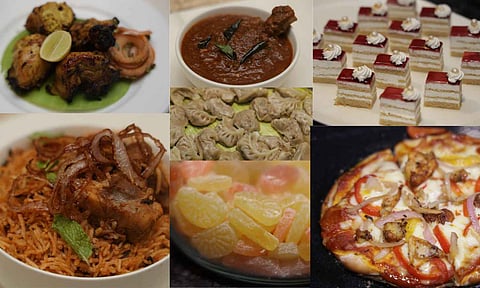 Variety of dishes from Alexandria Tavern at Pharos Hotel