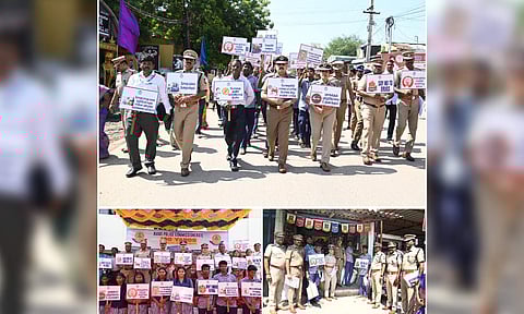 Avadi Police Commissioner K Shankar inaugurated an initiative titled ‘100 yards’(Photo: X-@avadipolice)
