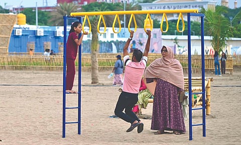 Equipment meant for children are widely used by grown-ups, resulting in their frequent break-downs