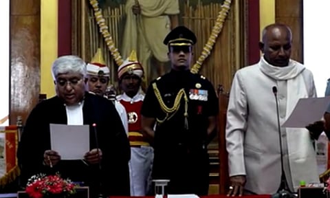 Justice Soumen Sen was sworn in as the Chief Justice of the Meghalaya High Court (IANS)