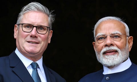 PM Modi and UK PM Starmer today (IANS)