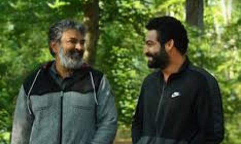 S.S. Rajamouli and Jr.NTR (Photo: IANS)