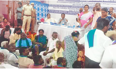 Public hearing session on limestone mine expansion proccess being held in Ariyalur on Friday