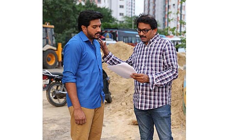 Mugen and Krishna Balaram from the sets of Niram&nbsp;