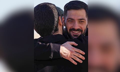 This picture released by Israel's Government Press Office shows Gali Berman after being released from Hamas captivity in Gaza (Photo: AP)