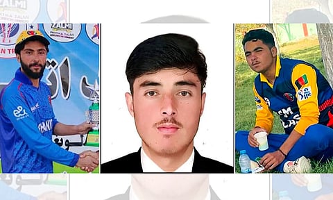 Local Afghani cricketers who were killed in Pakistan military strikes in Paktika province of Afghanistan on Friday. (PTI)