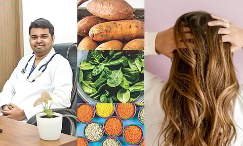 Vegetarian superfoods for strong and healthy hair