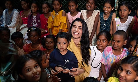 Samantha Ruth Prabhu celebrates Diwali with children from NGOs (insta:samantharuthprabhuoffl)