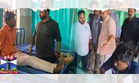 Students affected by food allergy in Namakkal college (Photo/Instagram@thanthitv)