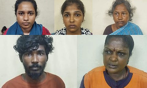 Sivaranjani 22 (top left), Vinisha 23 (middle), Sarala 51(top right), Srijo 26 (bottom left), Sagaya Mary 39 (bottom right)&nbsp;