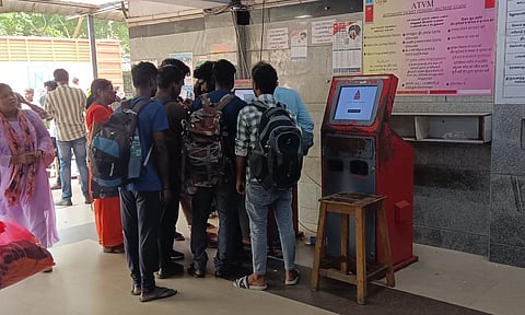 The out-of-order ATVM at the Central railway station