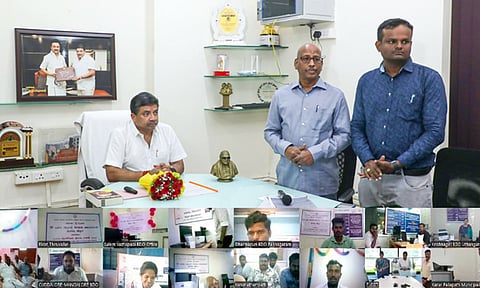 State Information Technology and Digital Services Department Minister Palanivel Thiaga Rajan inaugurated new permanent Aadhaar service centres in 50 places