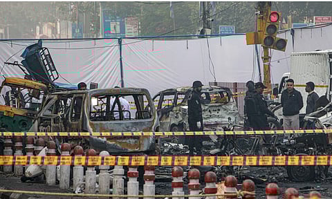 car exploded spot in Red Fort (PTI)