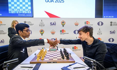 &nbsp;Praggnanandhaa from the match (IANS)&nbsp;