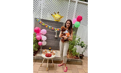 Trisha with her dog Izzy (IANS)&nbsp;