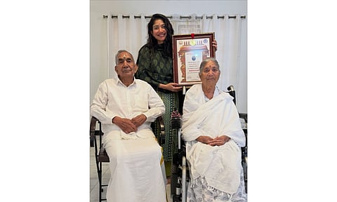 Actress Sai Pallavi with her family members (Photo: IANS)