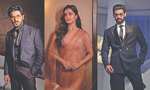 Dulquer Salmaan; Bhagyashri Borse; Rana Daggubati