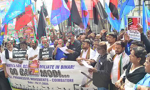 TPDK members and farmer outfits protest against Prime Minister Modi’s visit to Coimbatore