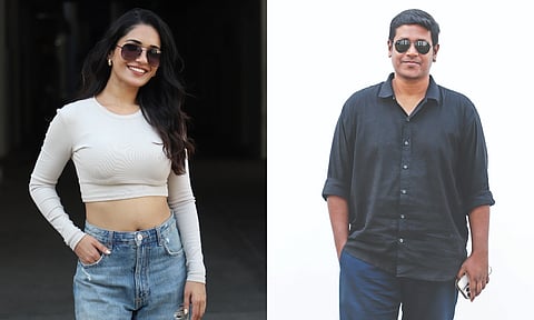 (L-R) Actor Ruhani Sharma and Director Vikarnan (Photos/Hemanathan)