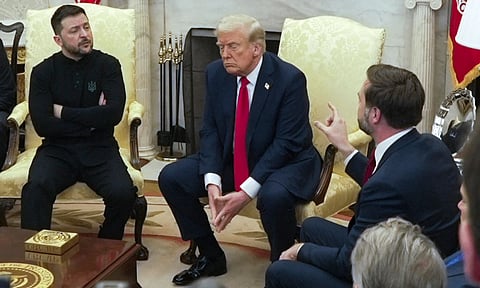 Ukrainian President Volodymyr Zelenskyy with US President Donald Trump at the White House. (Photo: AP)
