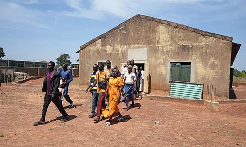 Nigerian people who were kidnapped during church service. (Photo: AP)
