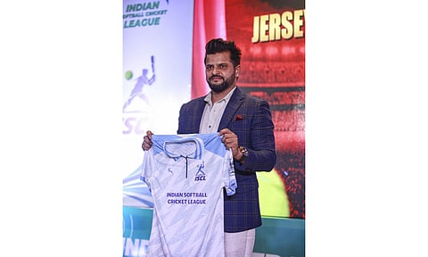 Former Indian cricketer Suresh Raina at the jersey launch event. (Photo: PTI)