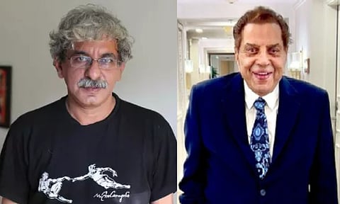 (L-R) Sriram Raghavan, Dharmendra
