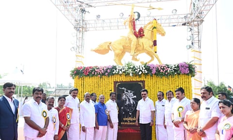 Stalin inaugurates the memorial stadium for freedom fighter Maaveeran Pollan (IANS)&nbsp;