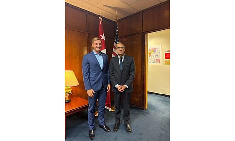 India's Ambassador to the United States, Vinay Mohan Kwatra, met US Under Secretary of State Jacob S Helberg (X/@AmbVMKwatra)&nbsp;