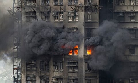 Fire engulfs high-rise Hong Kong building (AP)&nbsp;