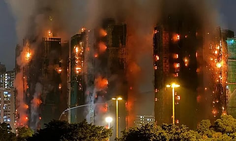 Fire in a Hong Kong residential complex (AP)