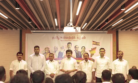 K A Sengottaiyan with TVK Party Members&nbsp;