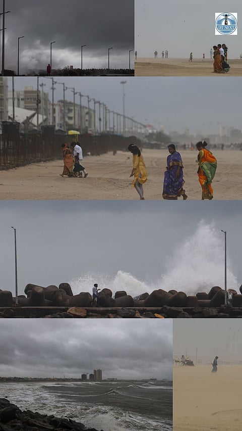 Cyclone Ditwah: Visuals from Kasimedu and Marina Beach