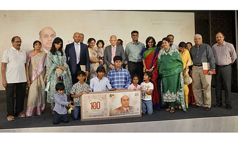 Apollo Hospitals Group founder chairman Prathap C Reddy, Director of Indian Postal Service Major Manoj release customised 'My Stamp'&nbsp;&nbsp;